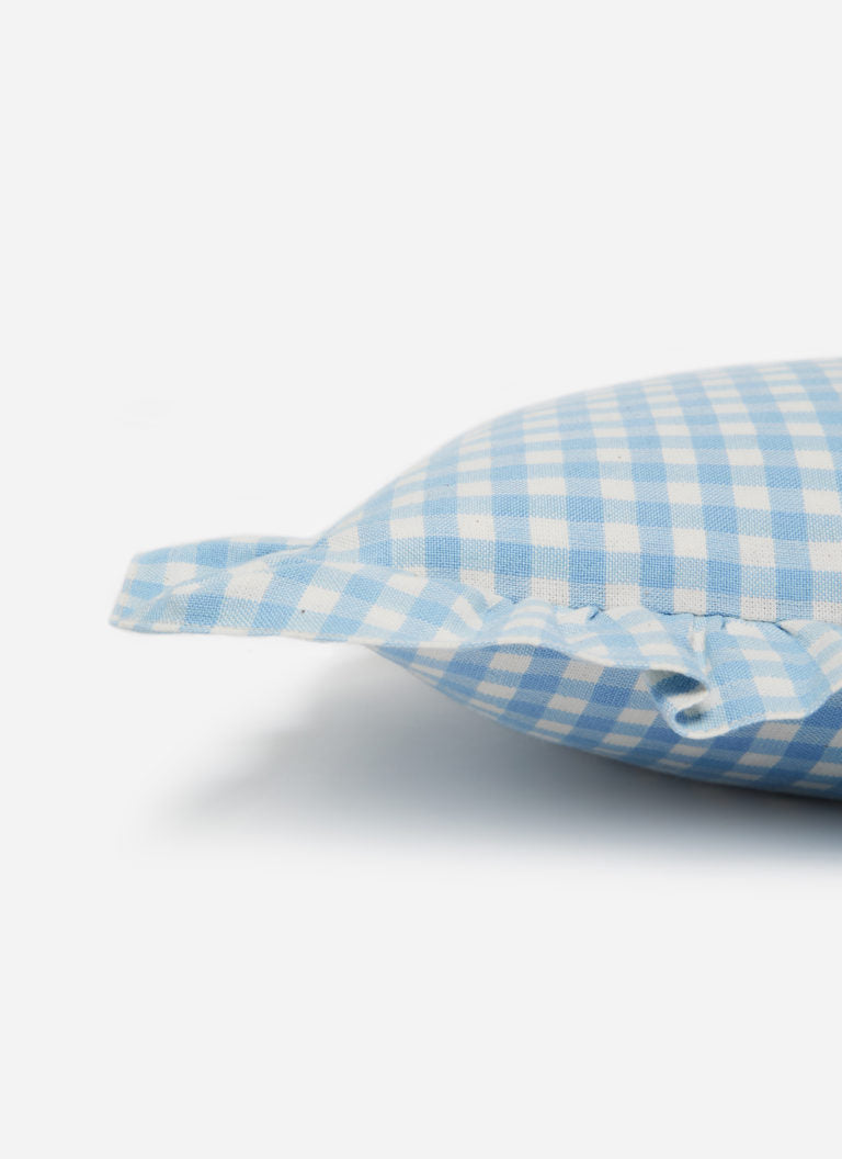 Heather Taylor Home 'Mini Gingham - Baby Blue' Square Pillow