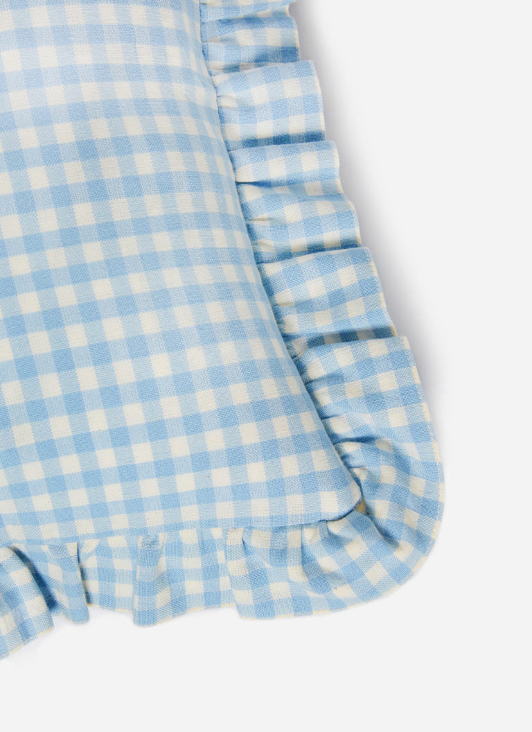 Heather Taylor Home 'Mini Gingham - Baby Blue' Square Pillow