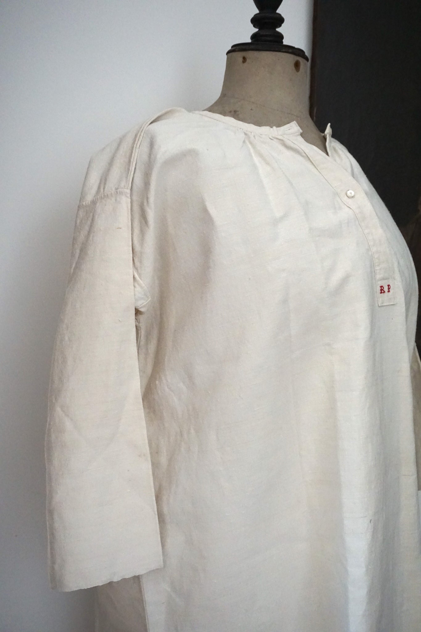 Vintage French Linen Nightie 'RP'