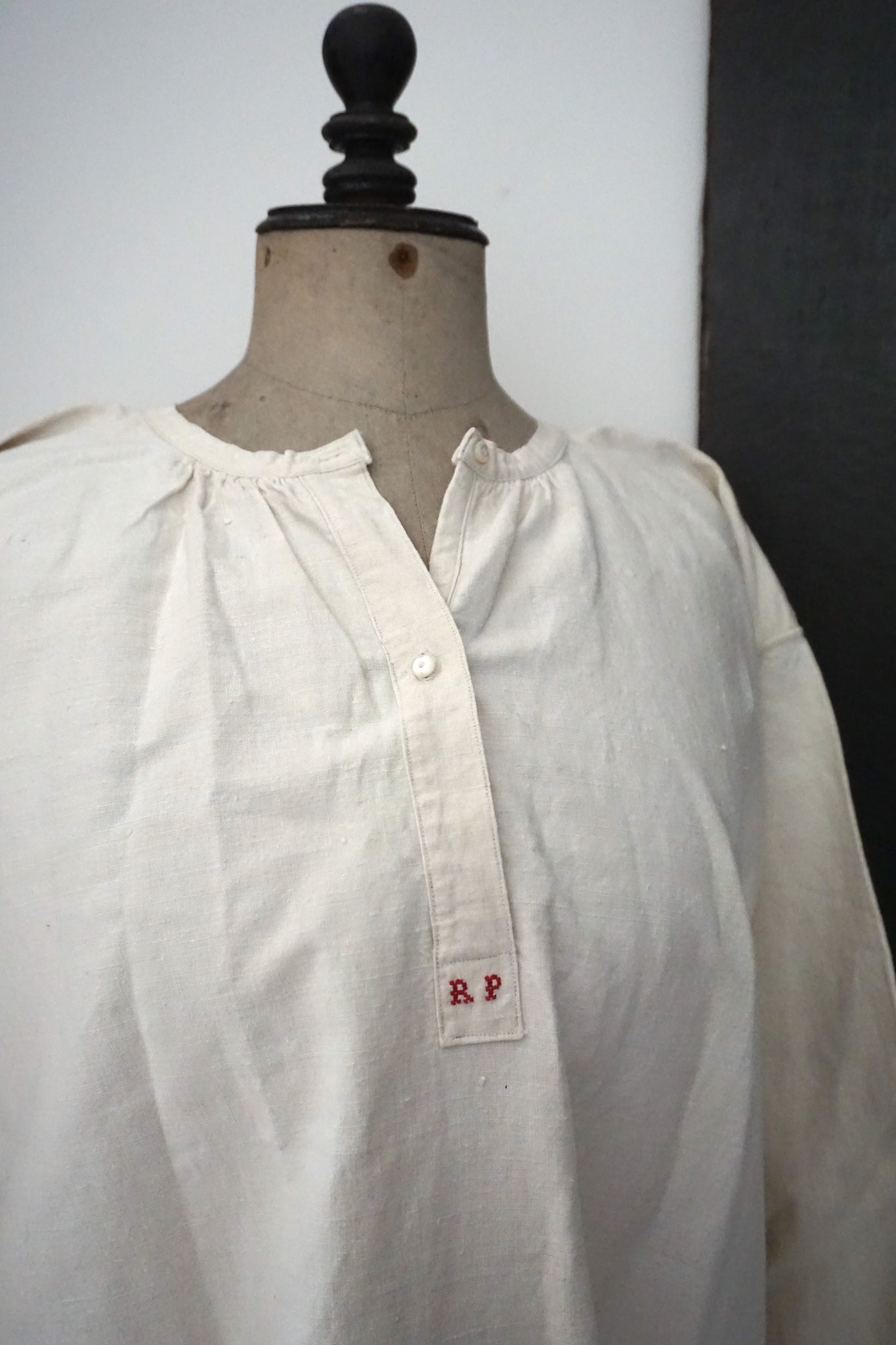 Vintage French Linen Nightie 'RP'