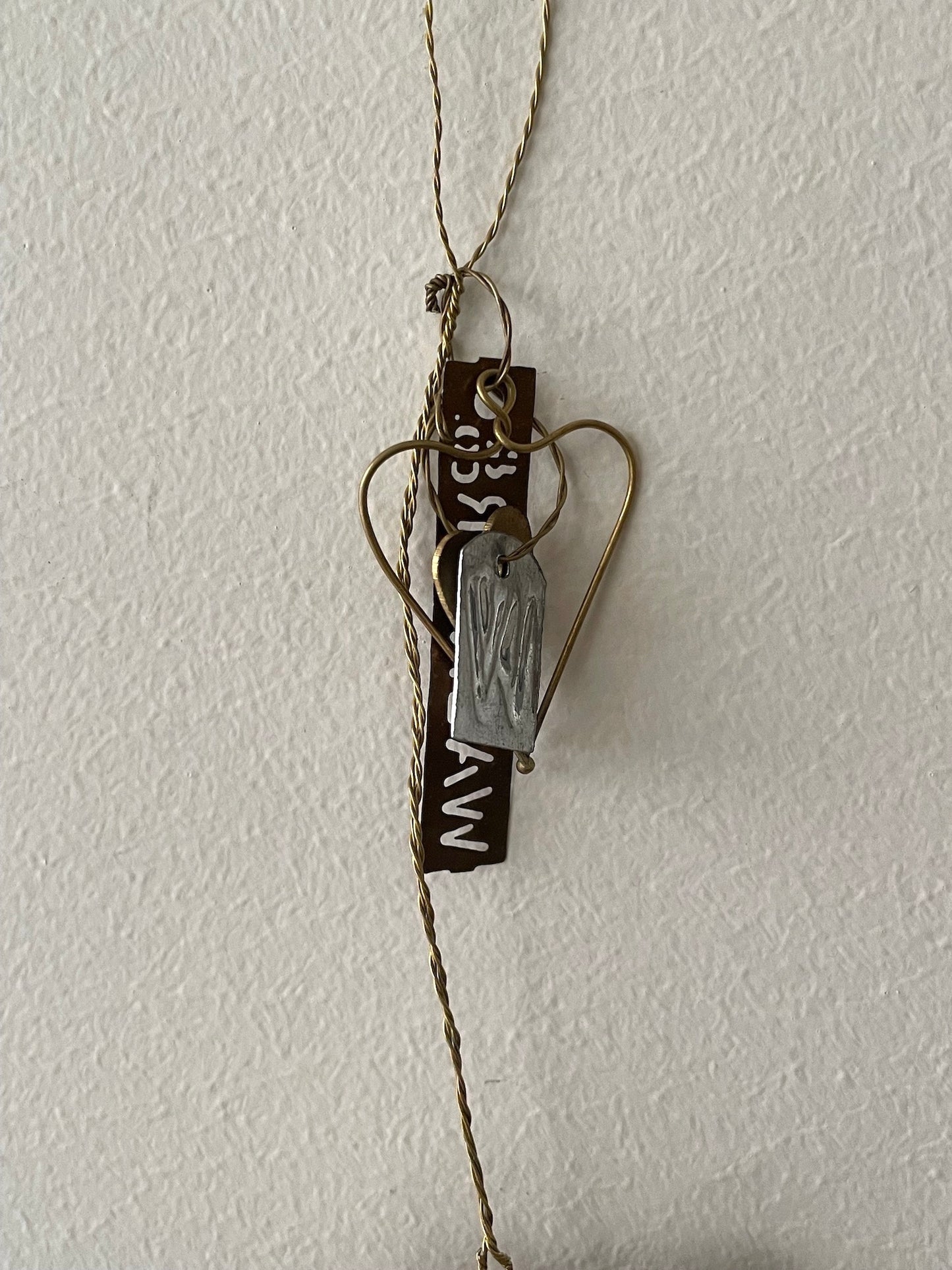 Walther & Co. Gold Bead Heart Ornament