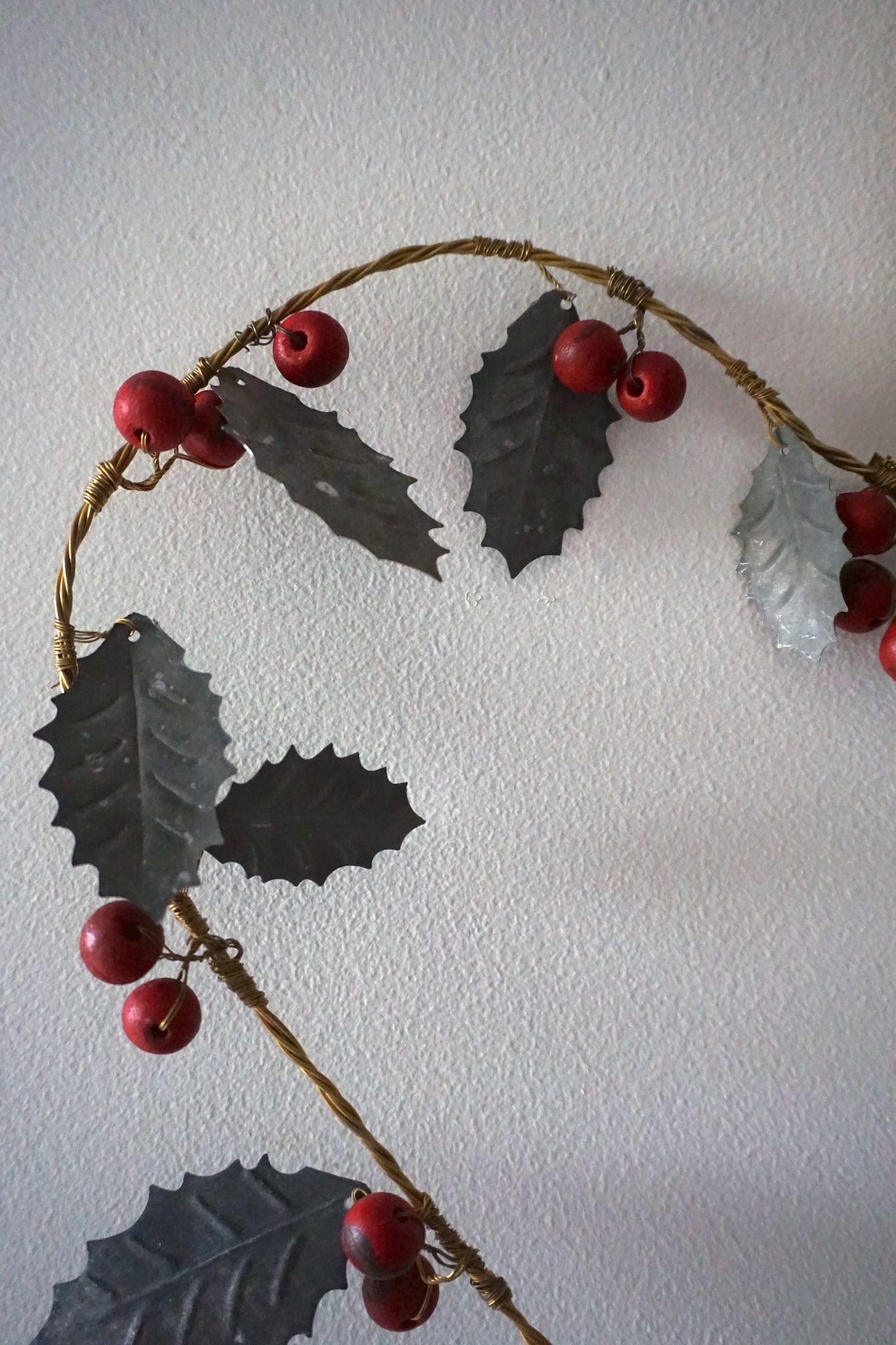 Walther & Co. Large Holly Heart Wreath Ornament