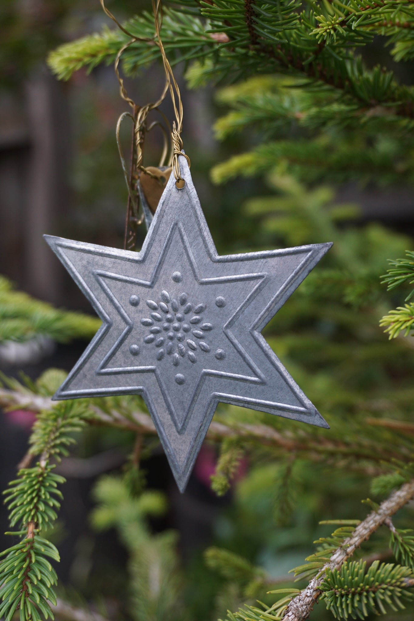 Walther & Co. Zinc Star Pressed Metal Ornament