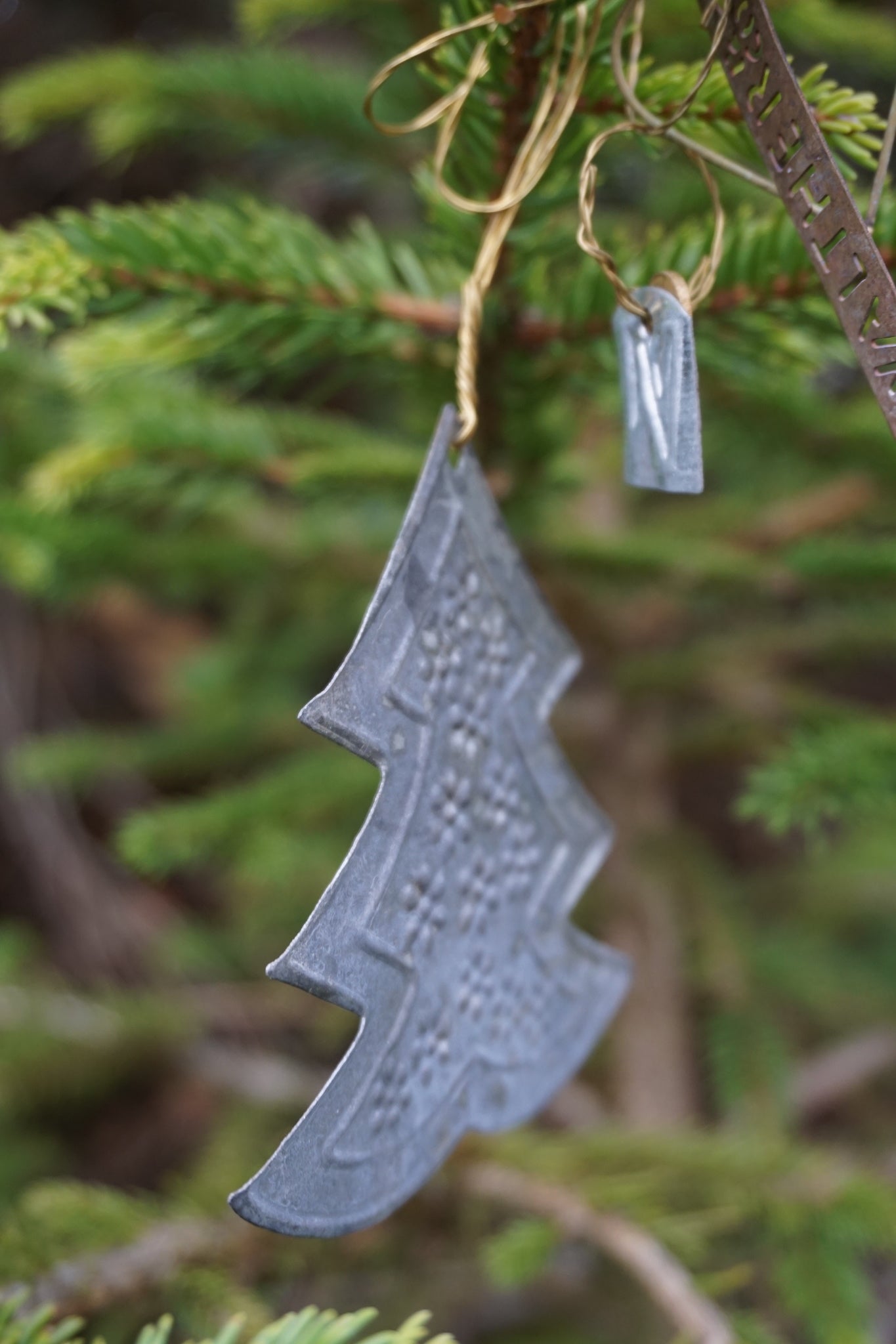 Walther & Co. Zinc Tree Pressed Metal Ornament