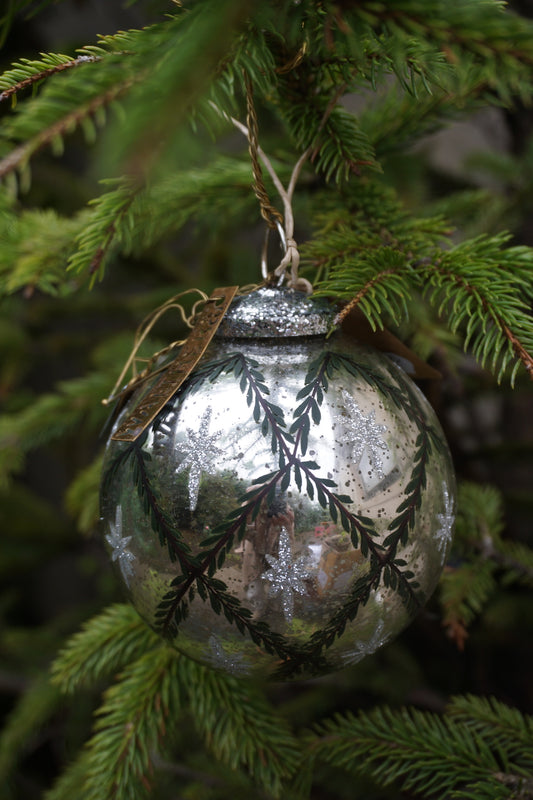 Walther & Co. Glass Pine Garland Ball