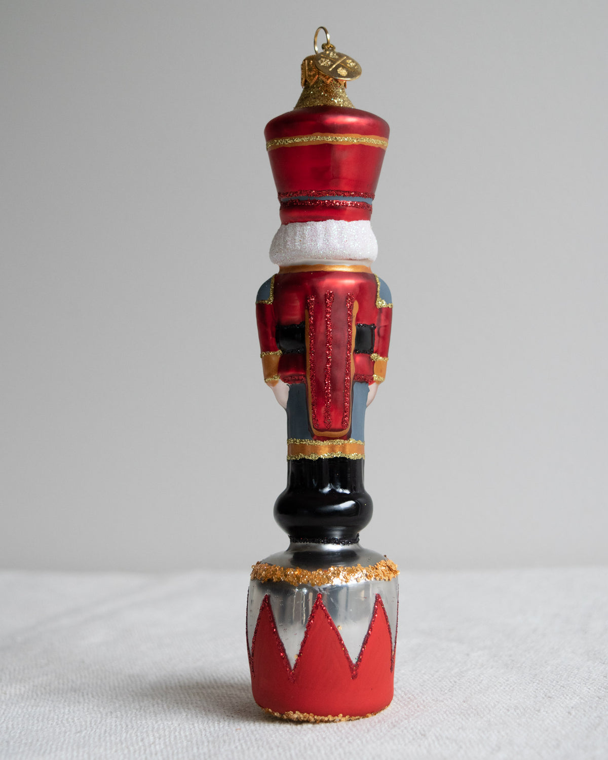 Polish Glass Christmas Ornament - Large Red Nutcracker