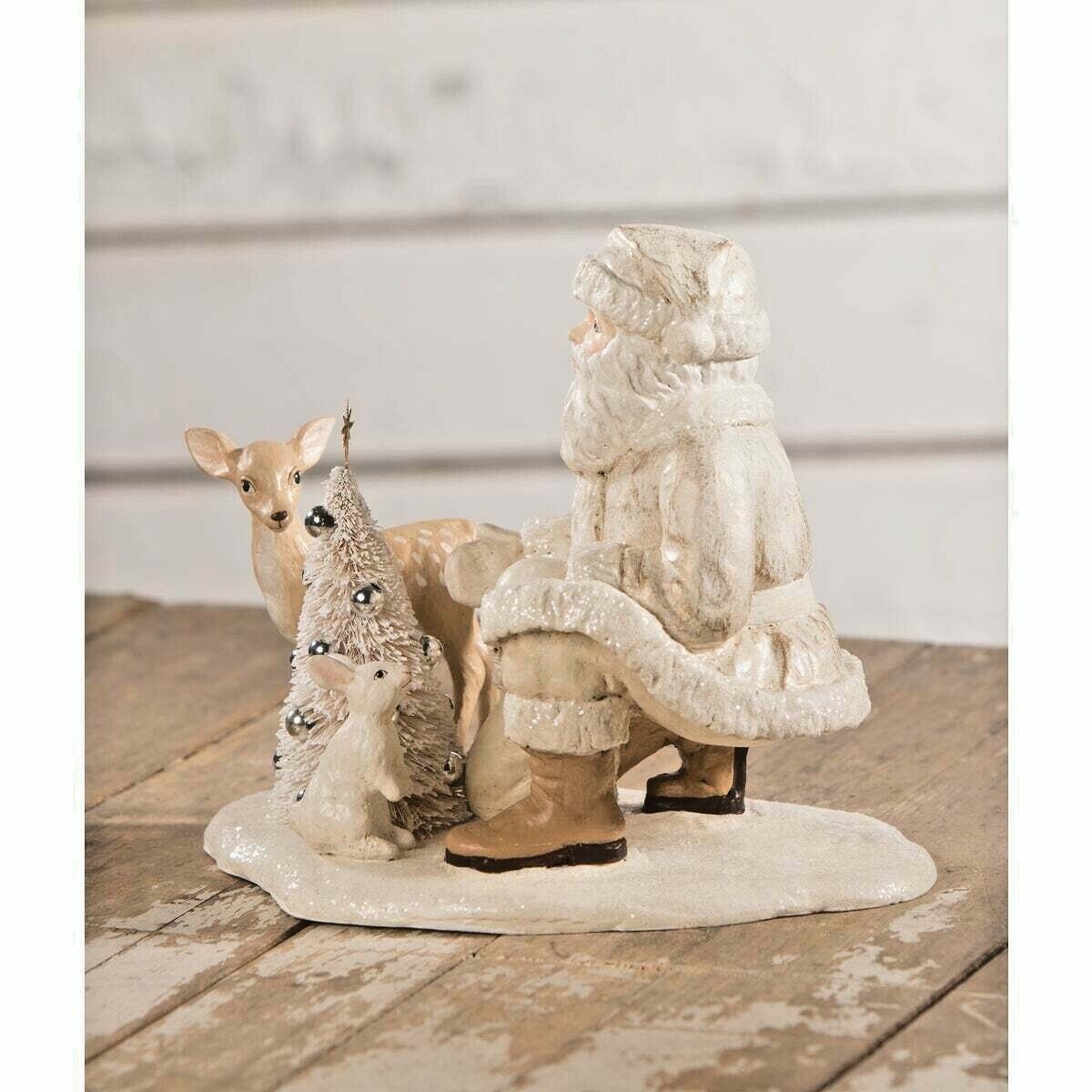 Cream Santa with Forest Friends